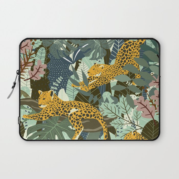 Leopard jungle print Laptop Sleeve Gallery Image 1