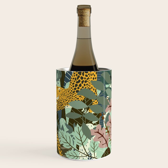 Leopard jungle print Wine Chiller Gallery Image 3