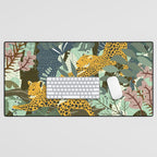 Leopard jungle print Desk Mat Gallery Image 1