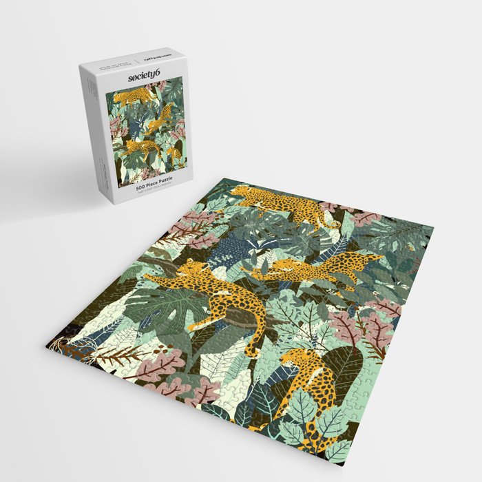 Leopard jungle print Jigsaw Puzzle Gallery Image 2