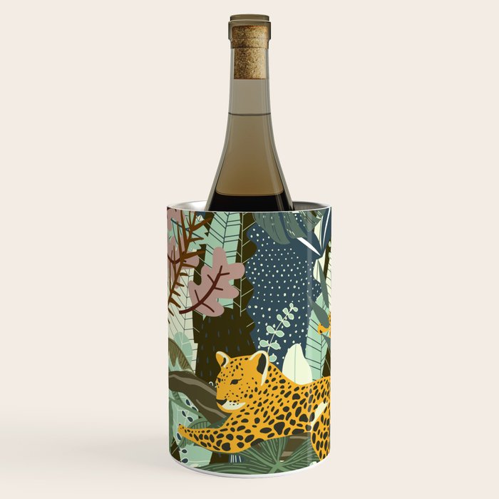 Leopard jungle print Wine Chiller Gallery Image 2