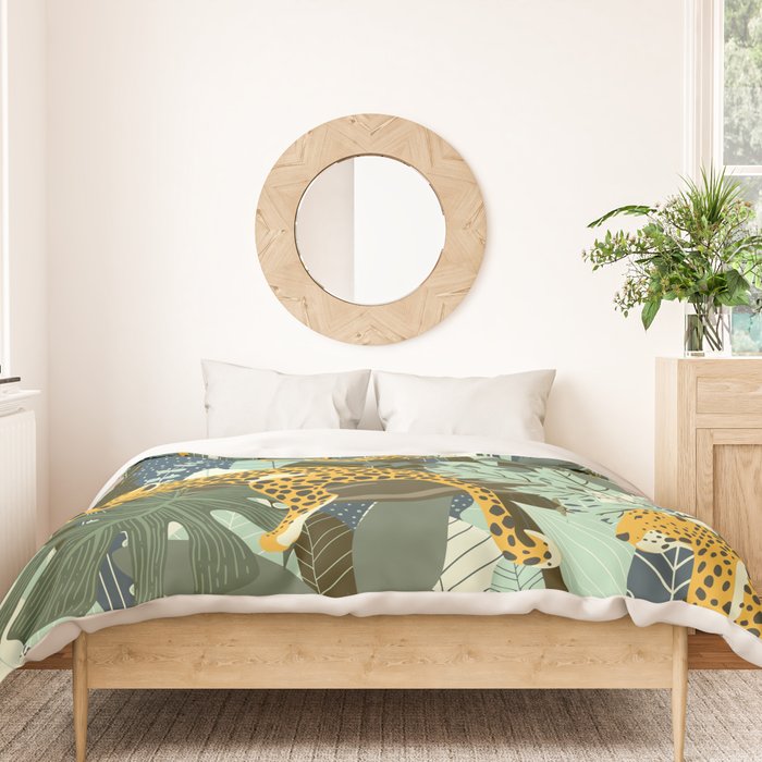 Leopard jungle print Duvet Cover Gallery Image 3