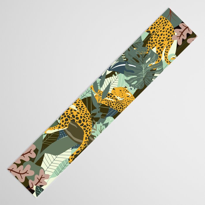 Leopard jungle print Table Runner Gallery Image 3