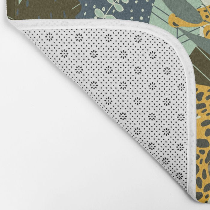 Leopard jungle print Bath Mat Gallery Image 2