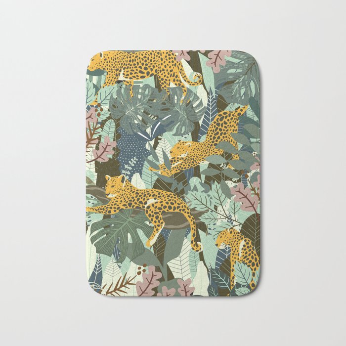 Leopard jungle print Bath Mat Gallery Image 1