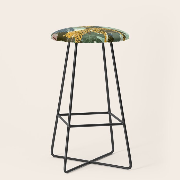 Leopard jungle print Stool Gallery Image 1
