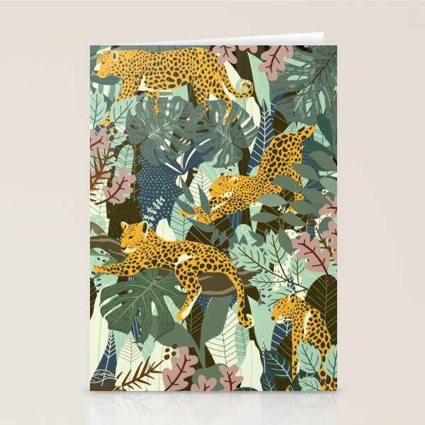Leopard jungle print Stationery Card Gallery Image 2