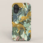 Leopard jungle print iPhone Case Gallery Image 1