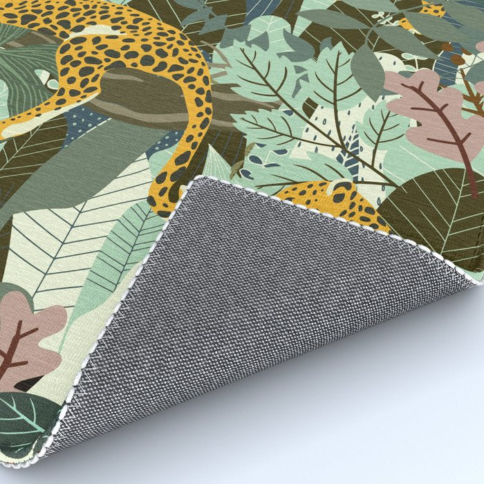 Leopard jungle print Rug Gallery Image 4