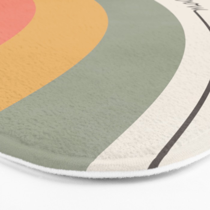 Retro Boho Rainbow with Quote Bath Mat Gallery Image 3