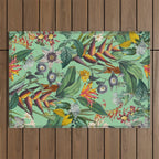 Tropical Flora Outdoor Rug Gallery Image 1