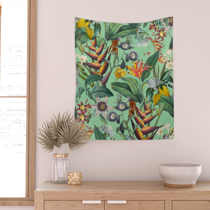 Tropical Flora Wall Tapestry Gallery Image 2
