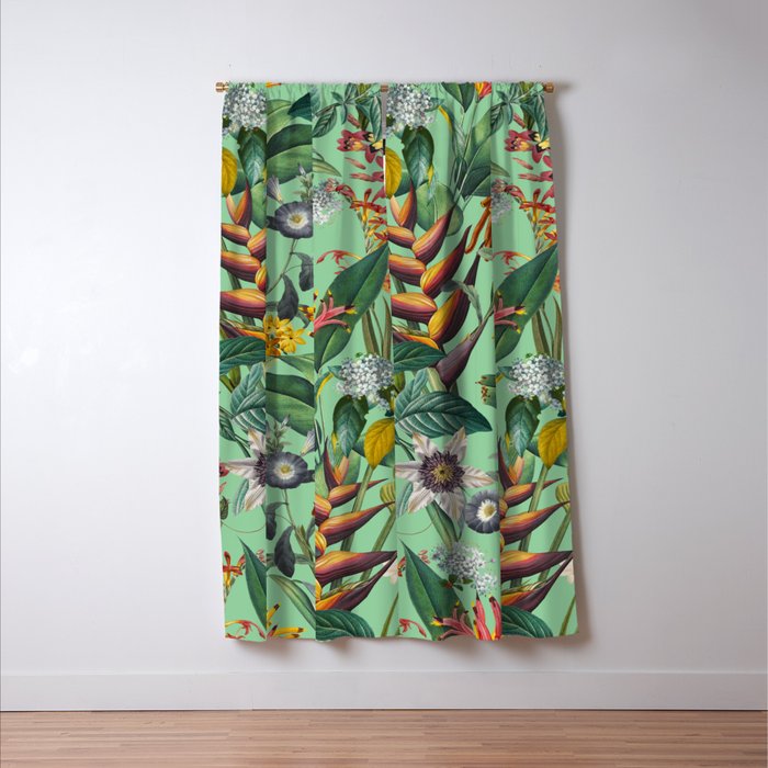 Tropical Flora Window Curtain Gallery Image 3