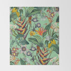 Tropical Flora Throw Blanket Gallery Image 2