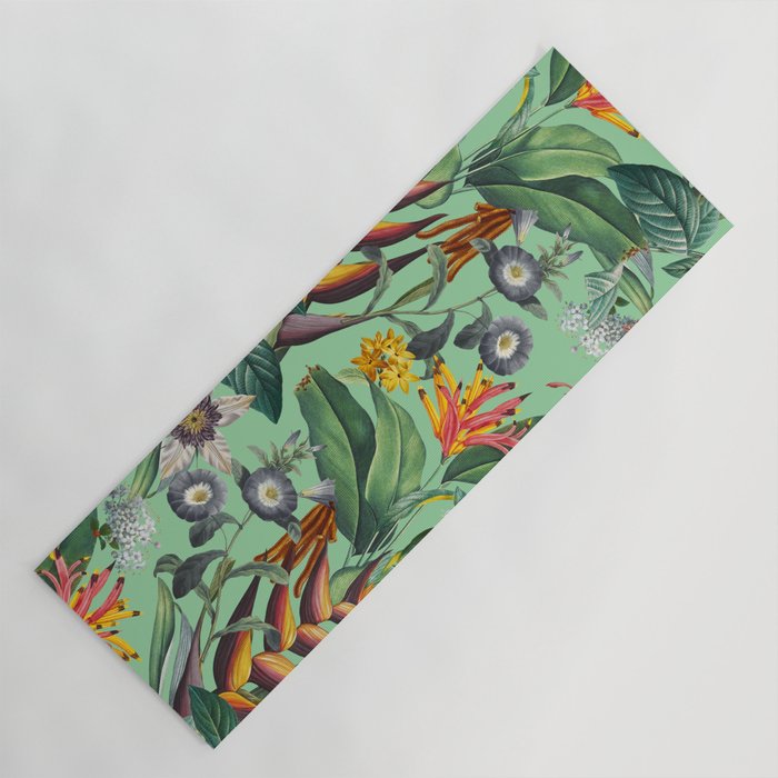 Tropical Flora Yoga Mat Gallery Image 1