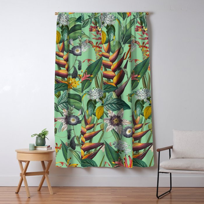 Tropical Flora Window Curtain Gallery Image 1