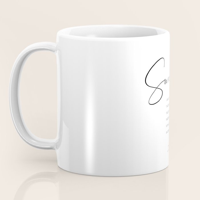 Surrender.  Quote from The Surrender Experiment by Michael A. Singer Coffee Mug Gallery Image 3