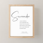 Surrender.  Quote from The Surrender Experiment by Michael A. Singer Mini Art Print Gallery Image 1