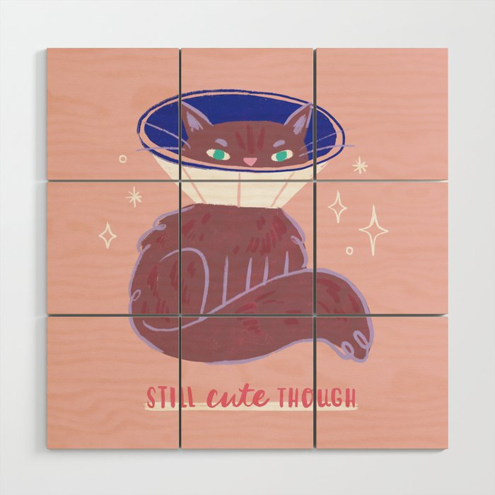 Still Cute Though - Cute Cat Wood Wall Art Gallery Image 1