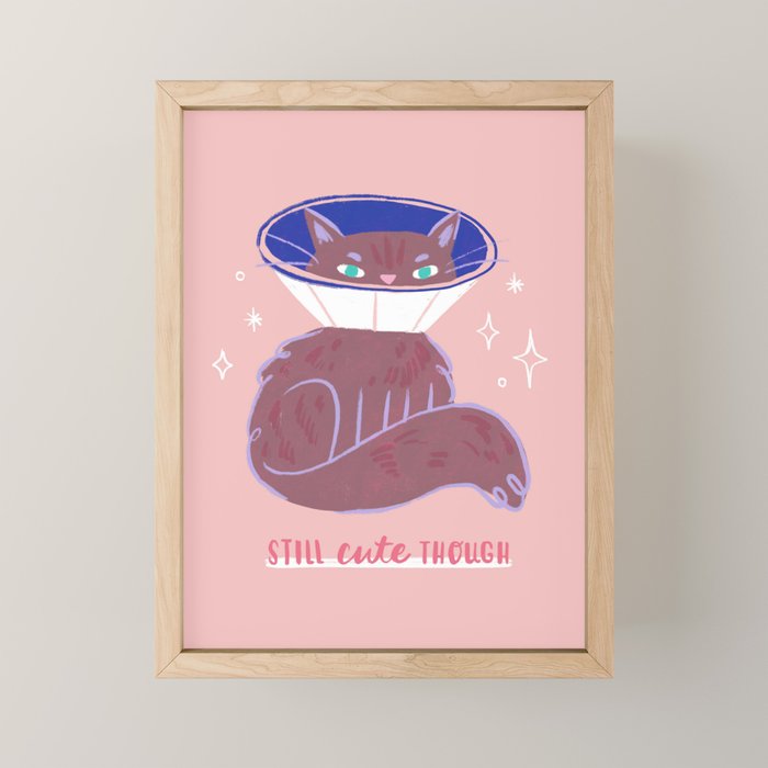 Still Cute Though - Cute Cat Mini Art Print Gallery Image 1