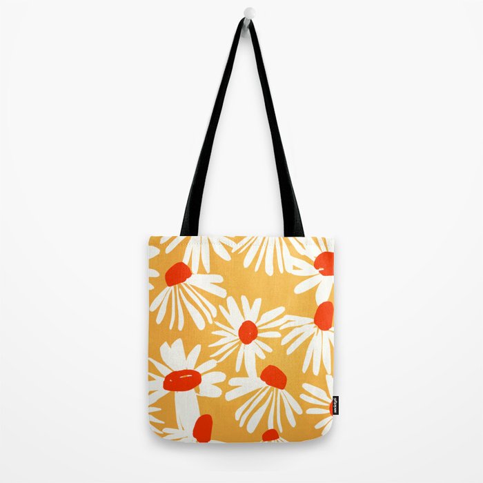Summer Daisy: Tangerine Edition Tote Bag Gallery Image 2