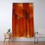 Leaves in Terracotta Color #decor #society6 #buyart Window Curtain Gallery Image 5