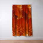 Leaves in Terracotta Color #decor #society6 #buyart Window Curtain Gallery Image 3
