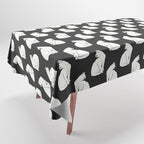 White Cat On Black Tablecloth Gallery Image 1