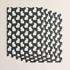 White Cat On Black Wrapping Paper Gallery Image 3