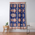 Navy Angel Jewels Kazak Rug Window Curtain Gallery Image 5