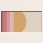 Minimal Retro Sunset Sunrise - Neutral Pink Desk Mat Gallery Image 3