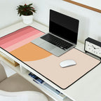 Minimal Retro Sunset Sunrise - Neutral Pink Desk Mat Gallery Image 2