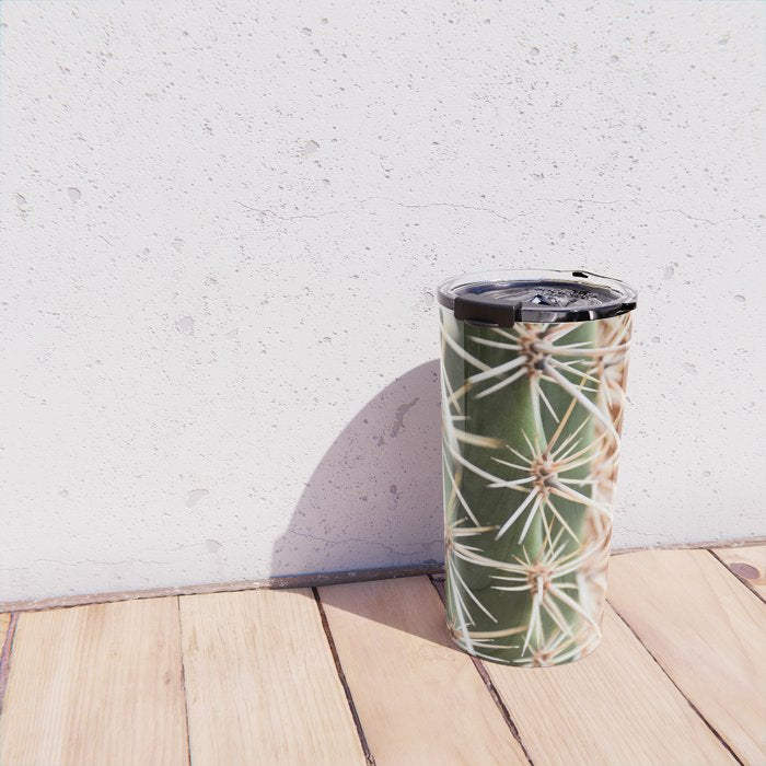 Cactus pattern in Marrakech in the summer - Green, terra cotta mediterranean - Travel Photography Travel Mug Gallery Image 4