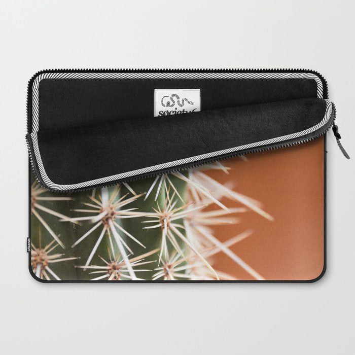 Cactus pattern in Marrakech in the summer - Green, terra cotta mediterranean - Travel Photography Laptop Sleeve Gallery Image 2
