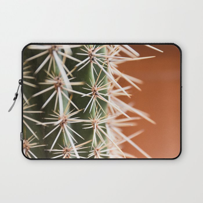 Cactus pattern in Marrakech in the summer - Green, terra cotta mediterranean - Travel Photography Laptop Sleeve Gallery Image 1