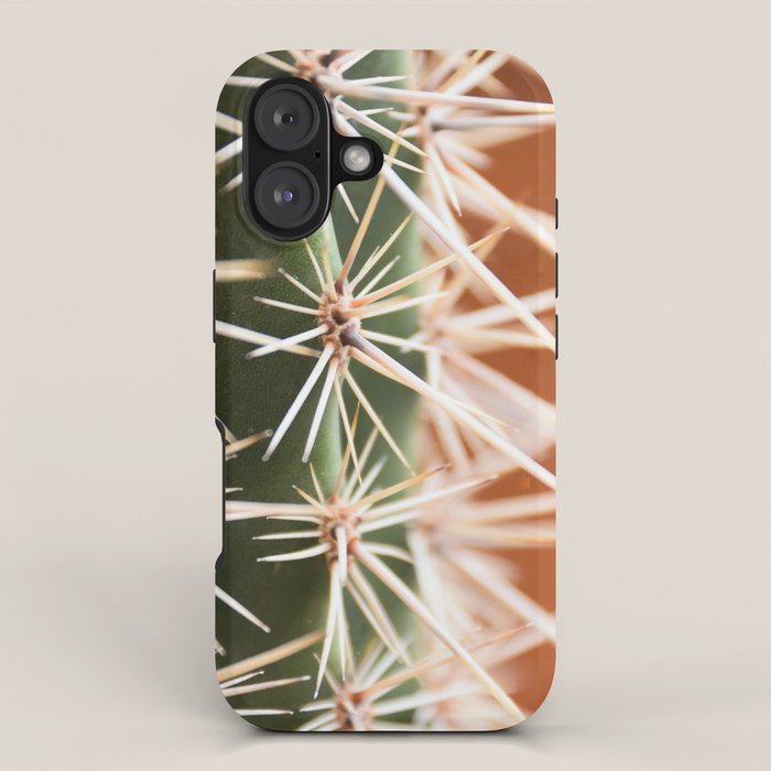 Cactus pattern in Marrakech in the summer - Green, terra cotta mediterranean - Travel Photography iPhone Case Gallery Image 1