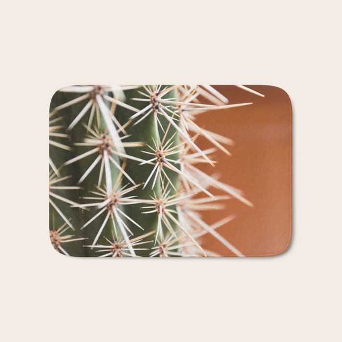 Cactus pattern in Marrakech in the summer - Green, terra cotta mediterranean - Travel Photography Bath Mat Gallery Image 1
