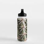 Cactus pattern in Marrakech in the summer - Green, terra cotta mediterranean - Travel Photography Water Bottle Gallery Image 3