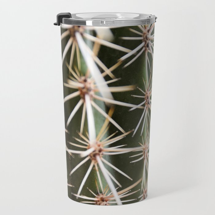 Cactus pattern in Marrakech in the summer - Green, terra cotta mediterranean - Travel Photography Travel Mug Gallery Image 3