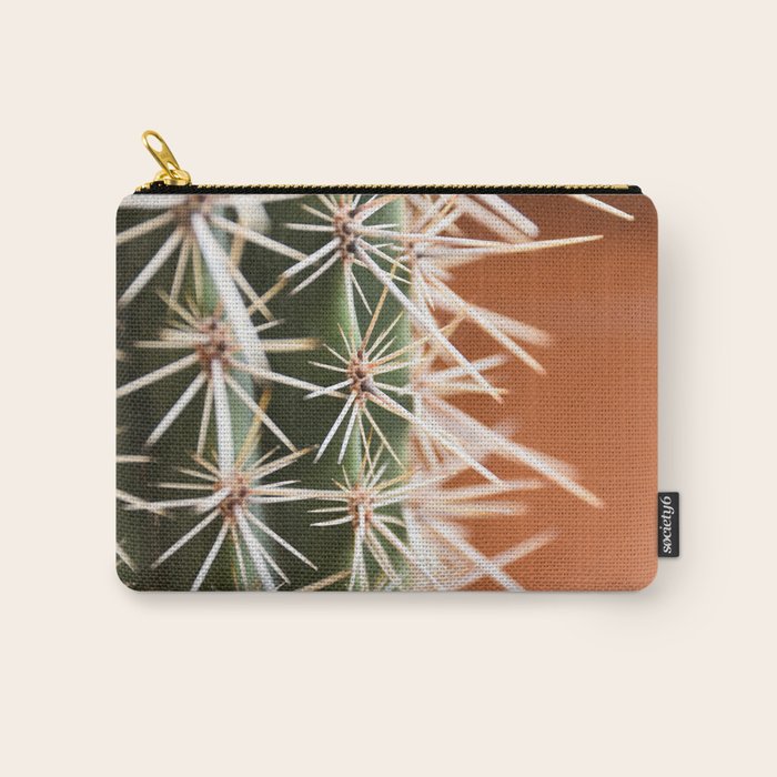 Cactus pattern in Marrakech in the summer - Green, terra cotta mediterranean - Travel Photography Carry All Pouch Gallery Image 1