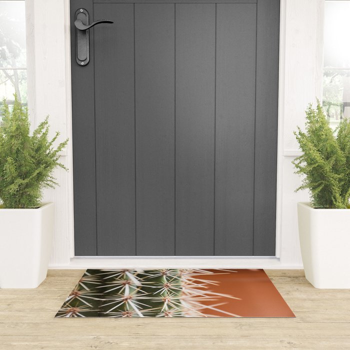 Cactus pattern in Marrakech in the summer - Green, terra cotta mediterranean - Travel Photography Welcome Mat Gallery Image 3