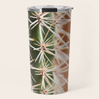 Cactus pattern in Marrakech in the summer - Green, terra cotta mediterranean - Travel Photography Travel Mug Gallery Image 1