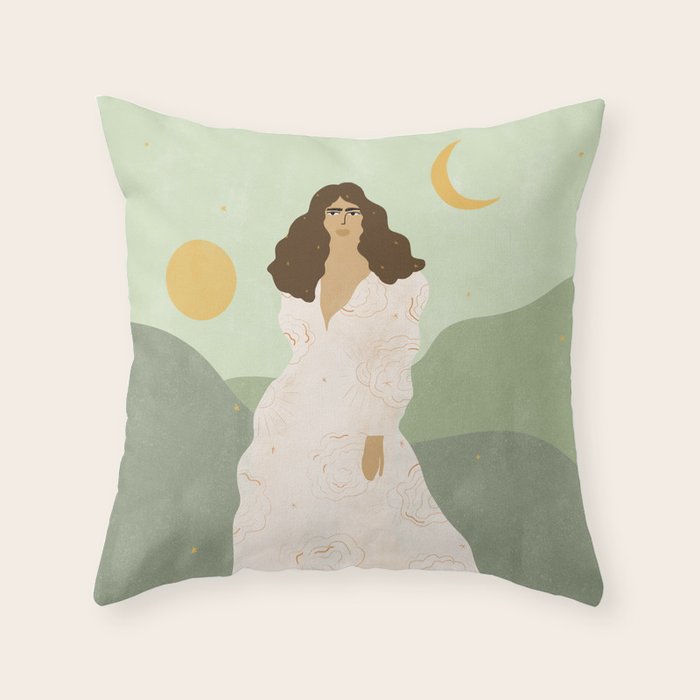 Goddess Throw Pillow Gallery Image 1