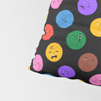 Funny colorful cartoon character face pattern Pillow Sham Gallery Image 4