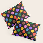 Funny colorful cartoon character face pattern Pillow Sham Gallery Image 3