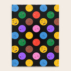 Funny colorful cartoon character face pattern Notebook Gallery Image 4