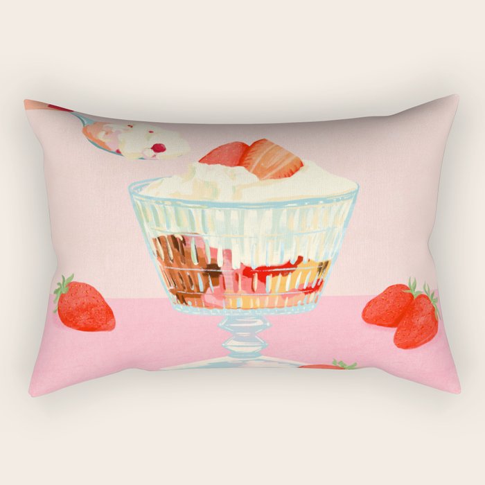 Strawberry Ice Cream Rectangular Pillow Gallery Image 2