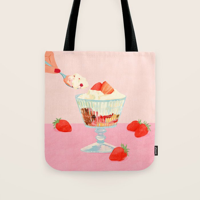 Strawberry Ice Cream Tote Bag Gallery Image 1