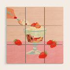 Strawberry Ice Cream Wood Wall Art Gallery Image 1