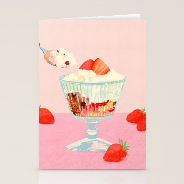 Strawberry Ice Cream Stationery Card Gallery Image 2